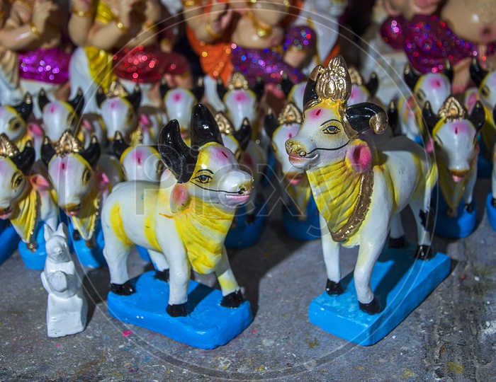 Indian Holy Cow  Idols In Workshops For Ganesh Festival