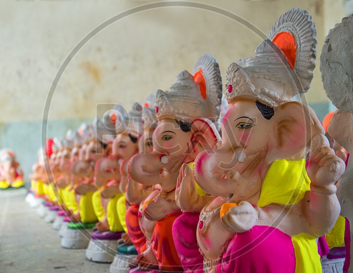 Lord Ganesh Idols In Workshops For Ganesh Chathurdhi Festival