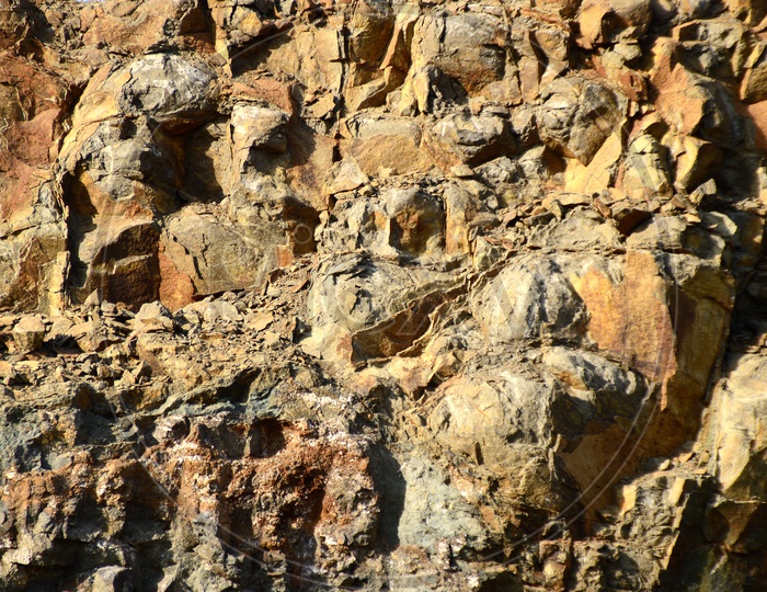 Texture And Patterns On The Rock Of  Caves