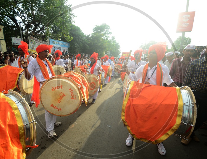 Great Maratha Dol Tasha  on the Streets Of India