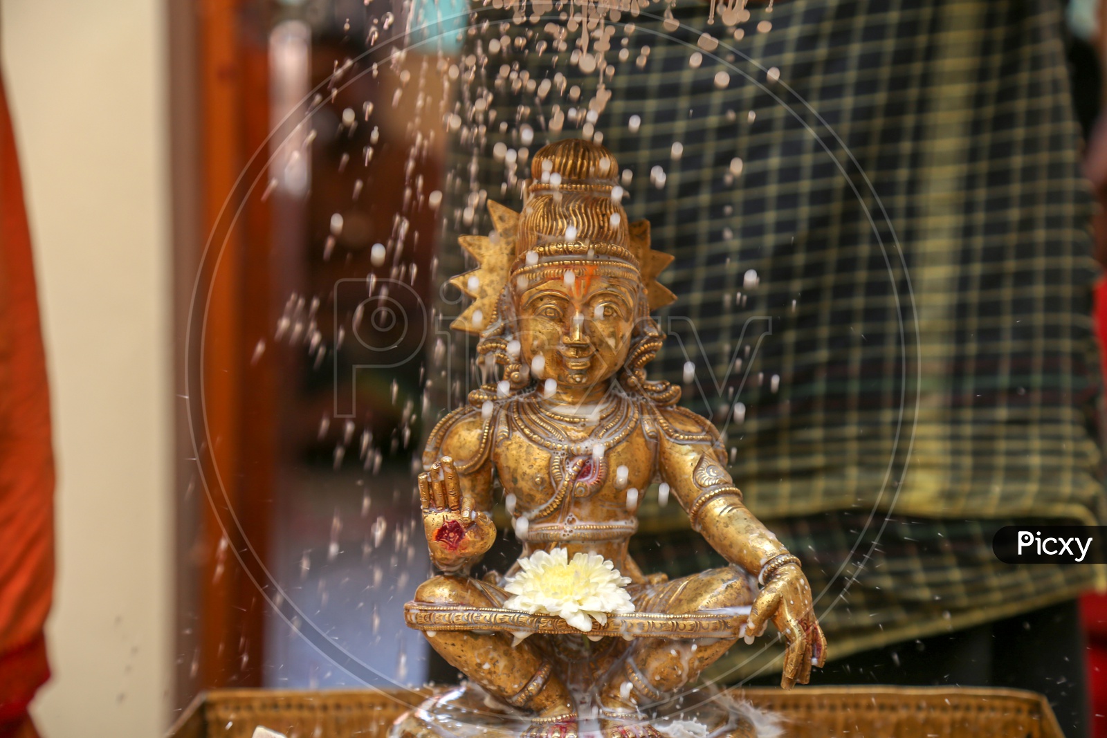 palabhishekam is the showering of milk on  Lord Ayyappa