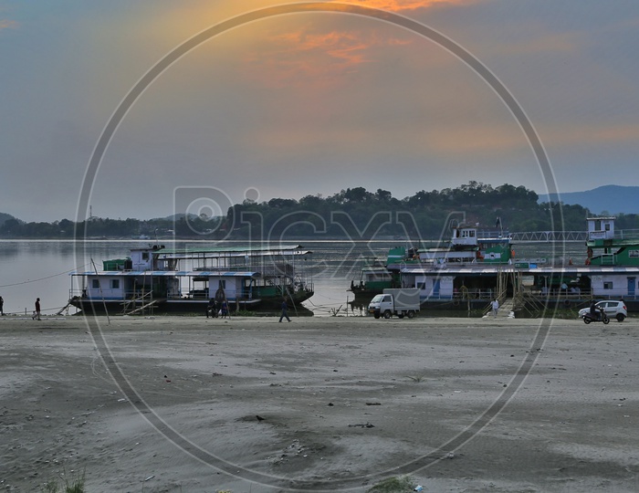 Ferry Or Boat or Steamer Rides In Bramhaputra river