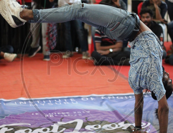 Man performing freestyle dance
