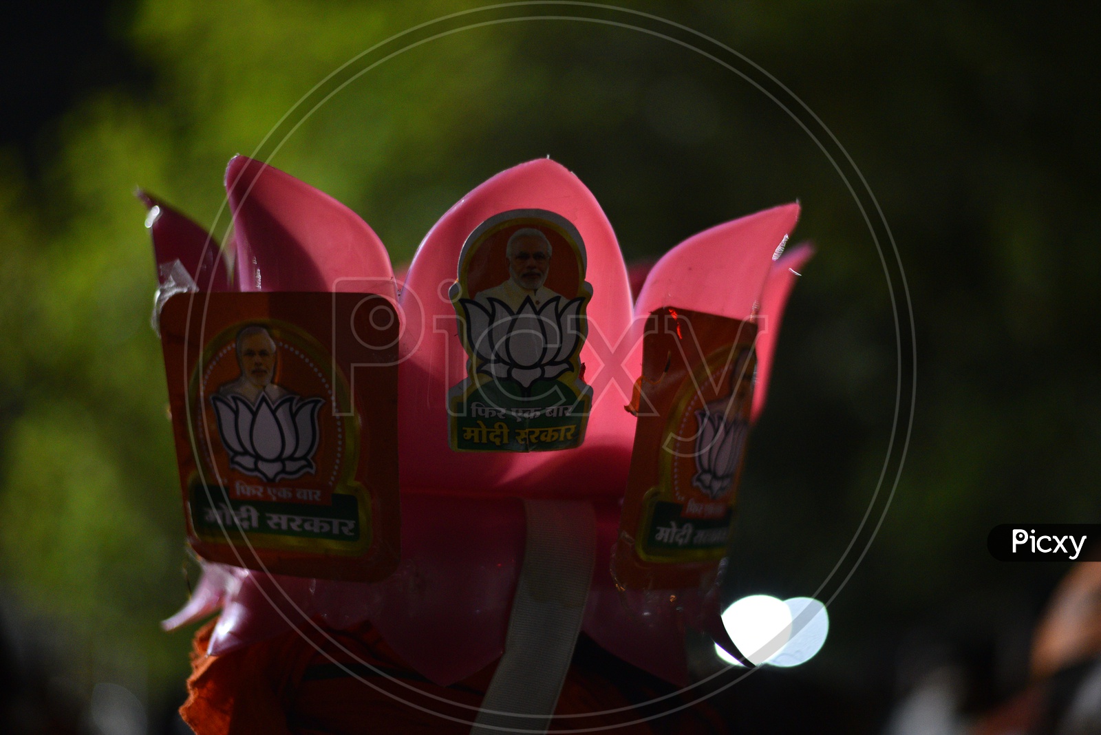 BJP Party Flags In Election Campaign for Lok Sabha Election 2019