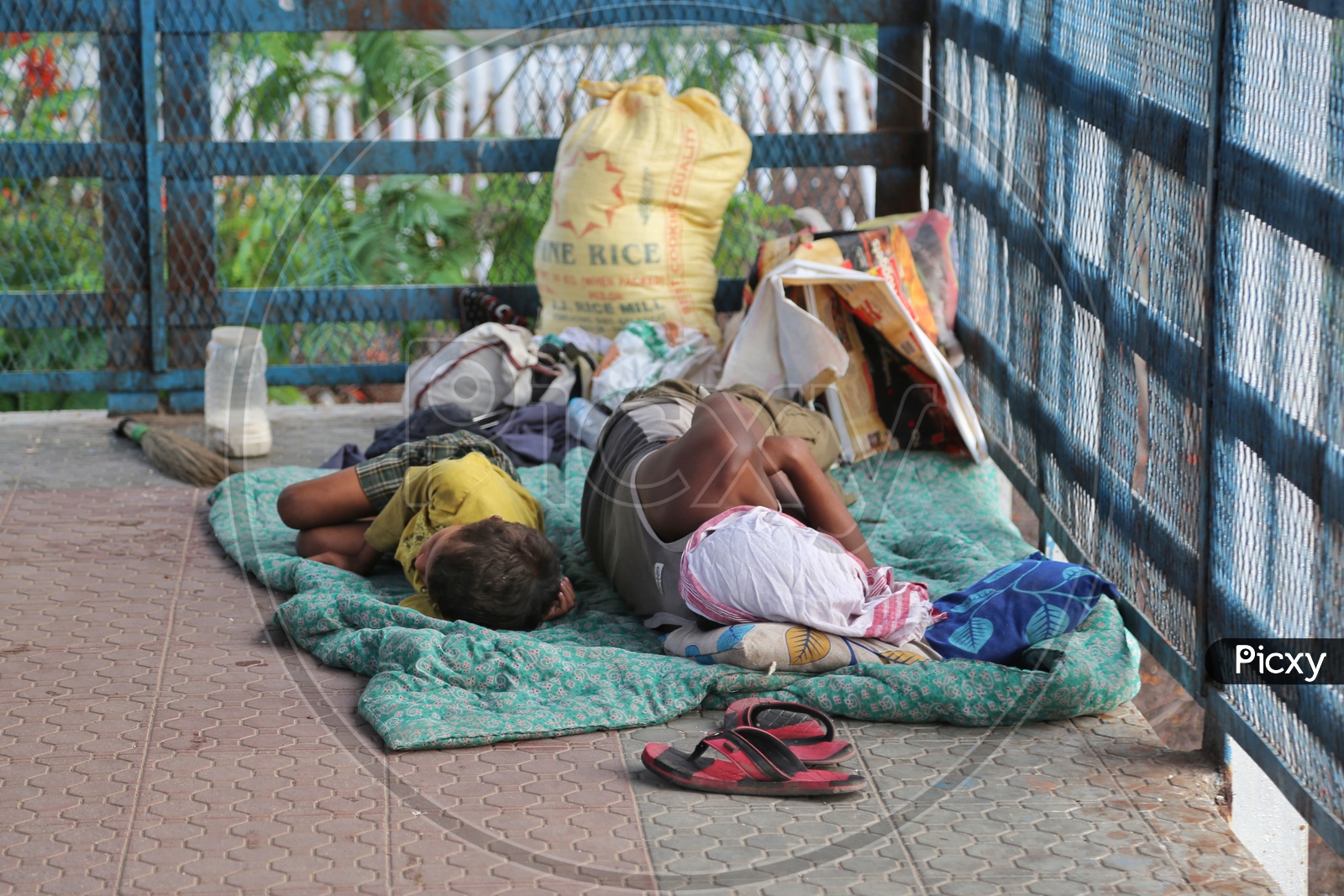Beggars in Railway station