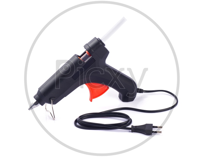 Hot Glue Gun On an Isolated White Background