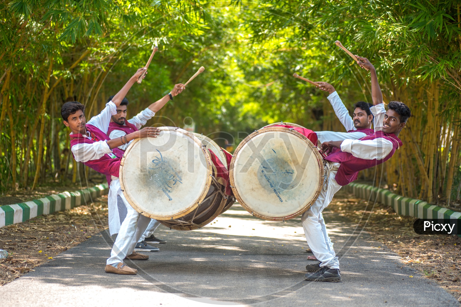 Great Maratha Dol Tasha Pathaks With Drums In a Local Park Playing Drums and Celebrating The Festival With Music