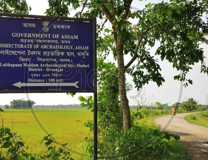 Government Of Assam Directorate Of Archaeology  , Assam Name Board