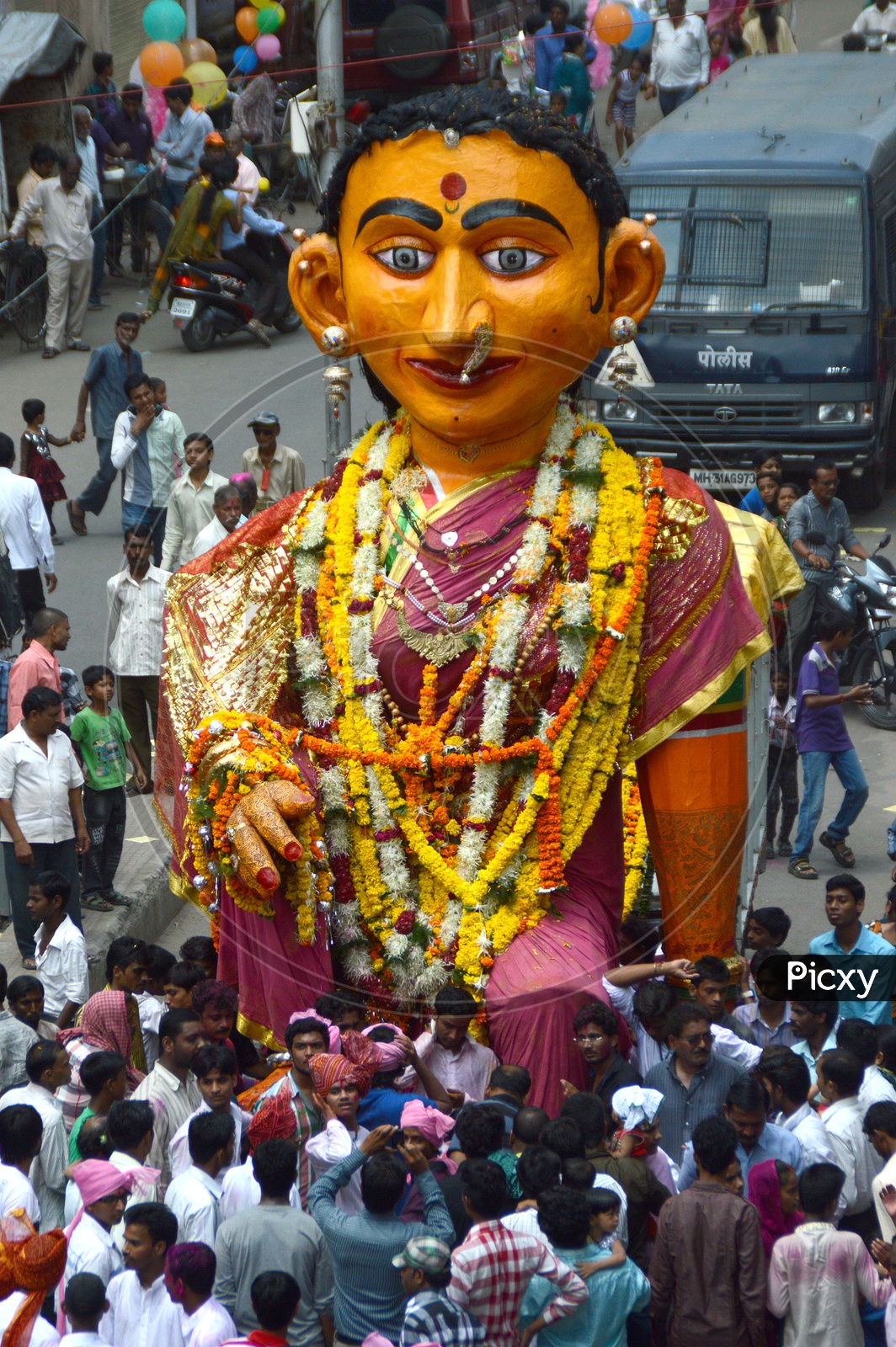 Image of Pili Marbat Procession On the Streets Of Nagpur During The ...