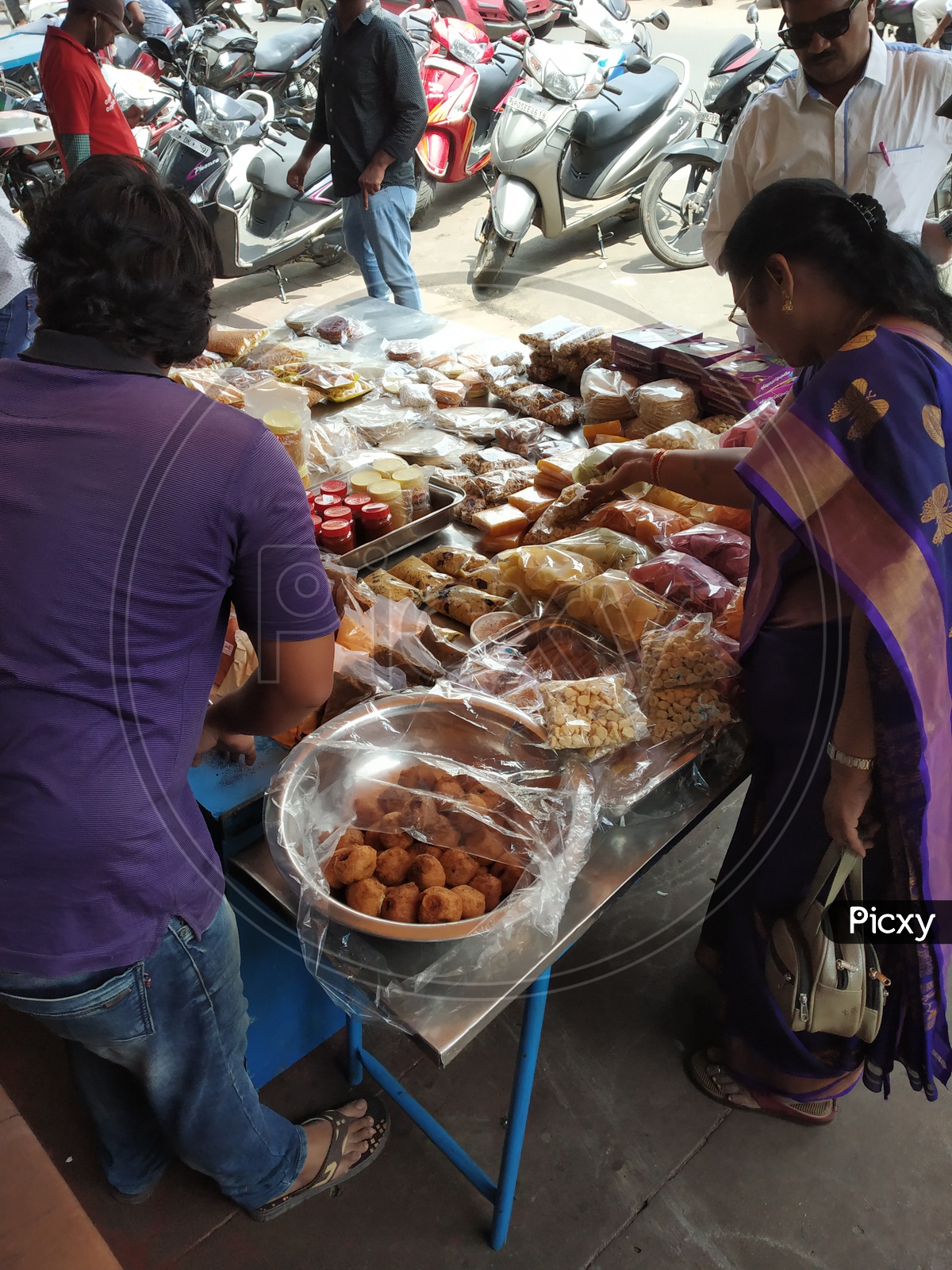 Authentic Andhra foods and sweets sold at Subbaya Gari hotel, Kakinada