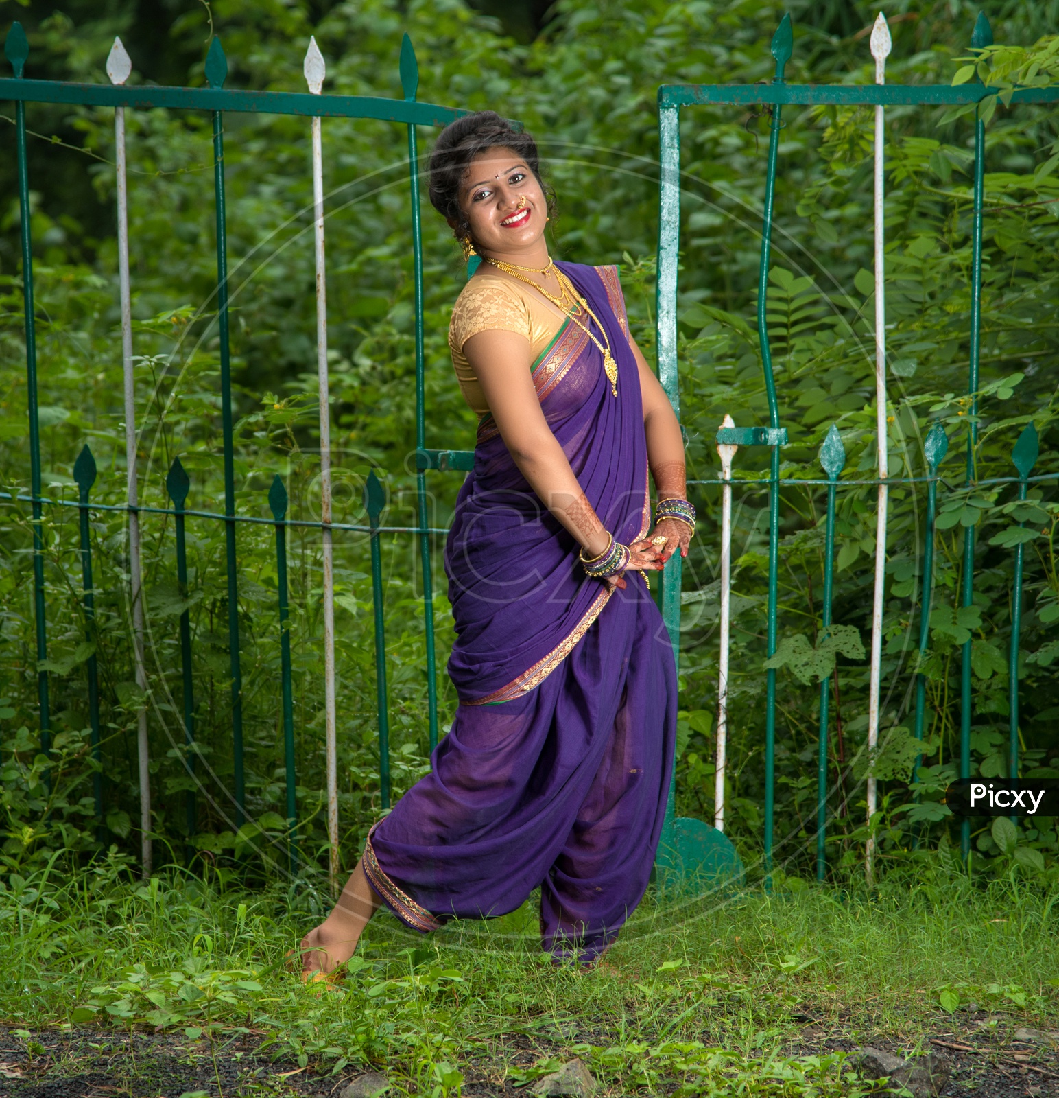 Black color soft raw silk saree with woven design