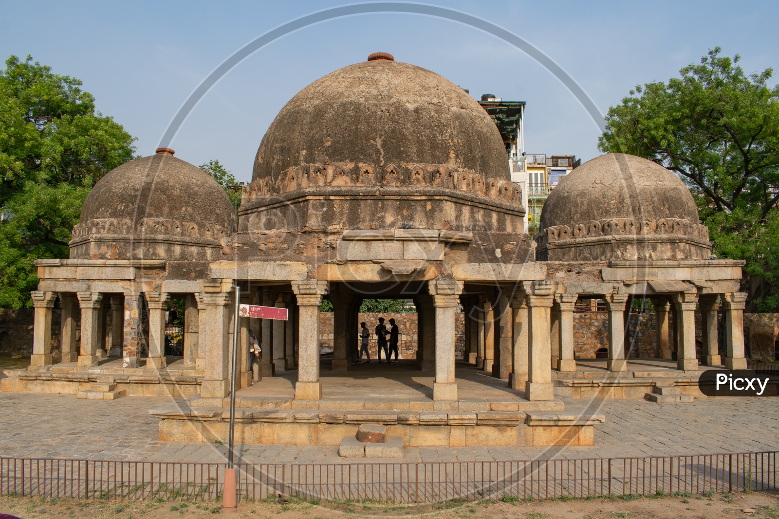 Three-domed building, Hauz Khas Village, New Delhi