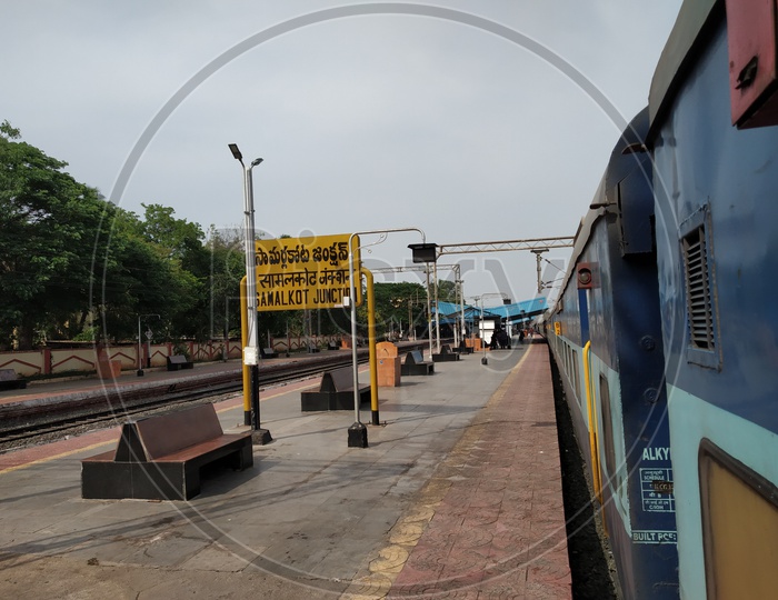Samalkot Junction Sign at the railway station