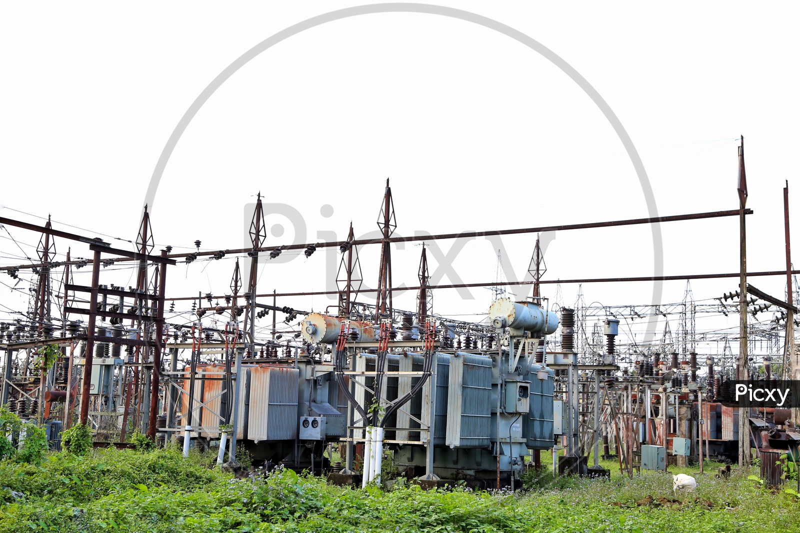 Electricity Grid With  High Capacity Electricity  Transformers in a Sub Station