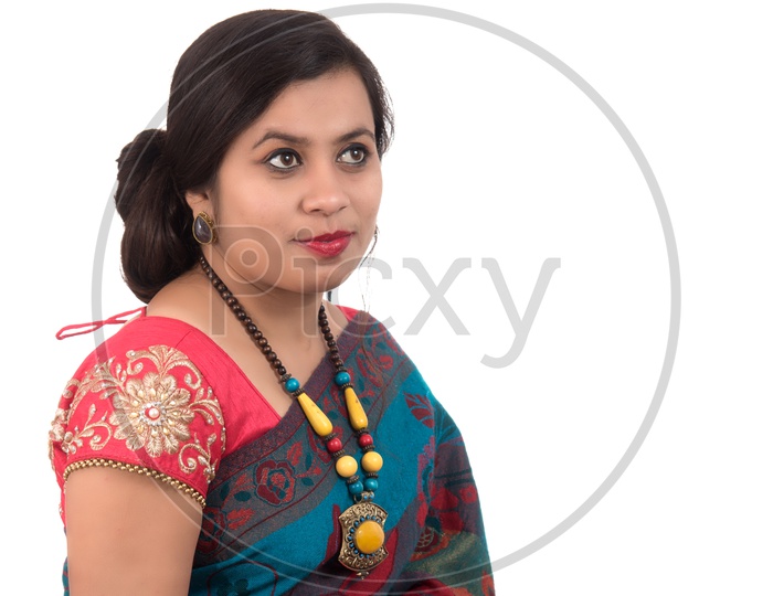 Headshot portrait of happy millennial Indian woman look at camera posing in  own house or apartment. Profile picture of smiling young mixed race female  renter tenant. Rent, real estate concept. Stock Photo |
