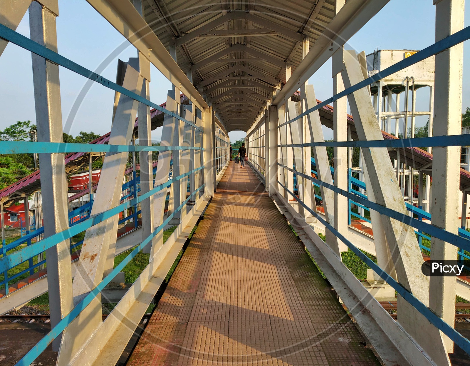 Foot Over Bridge In a Railway Station