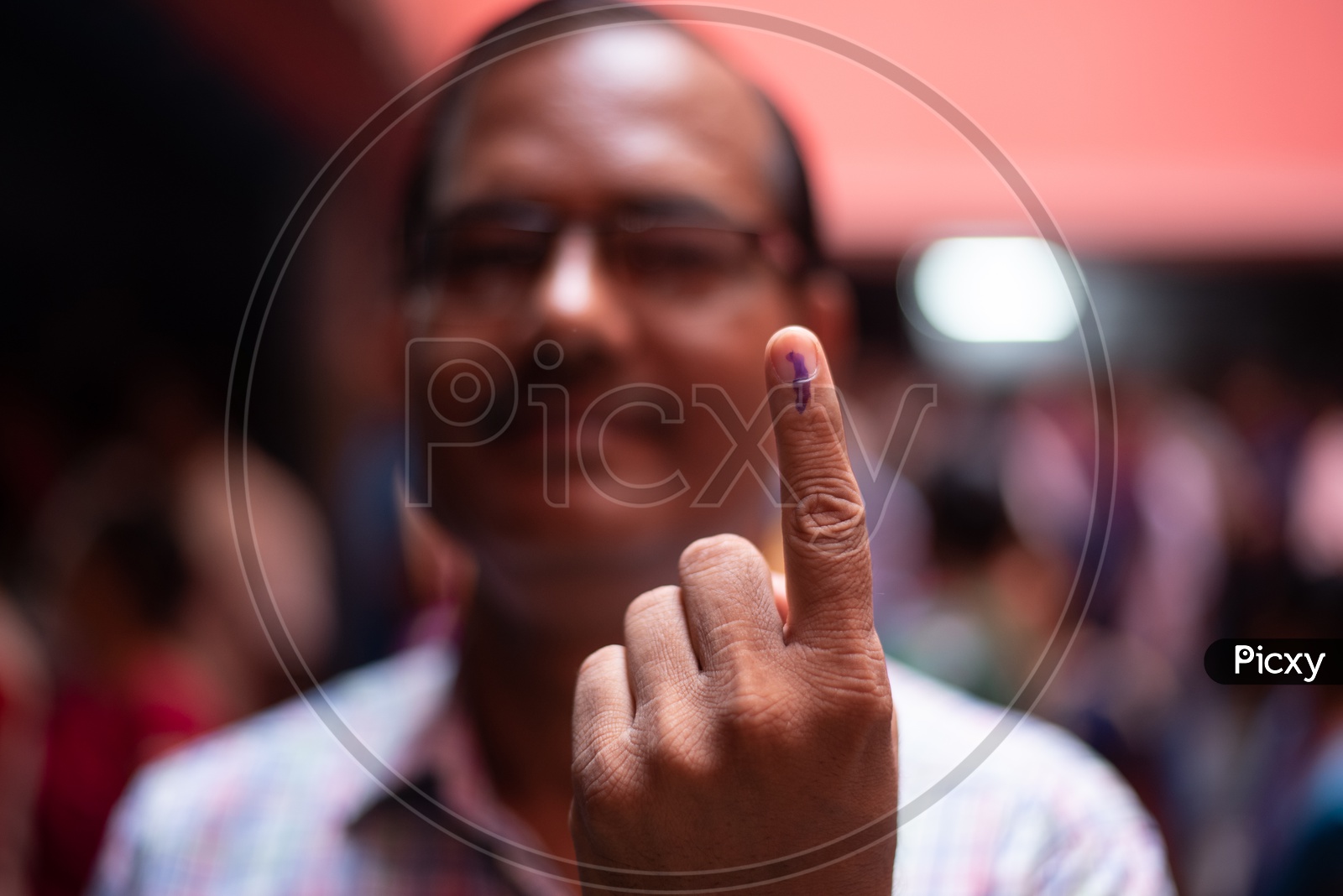 Indian Voter Showing Inked Fingers After Casting Vote In Lok Sabha General Elections 2019 in west Bengal