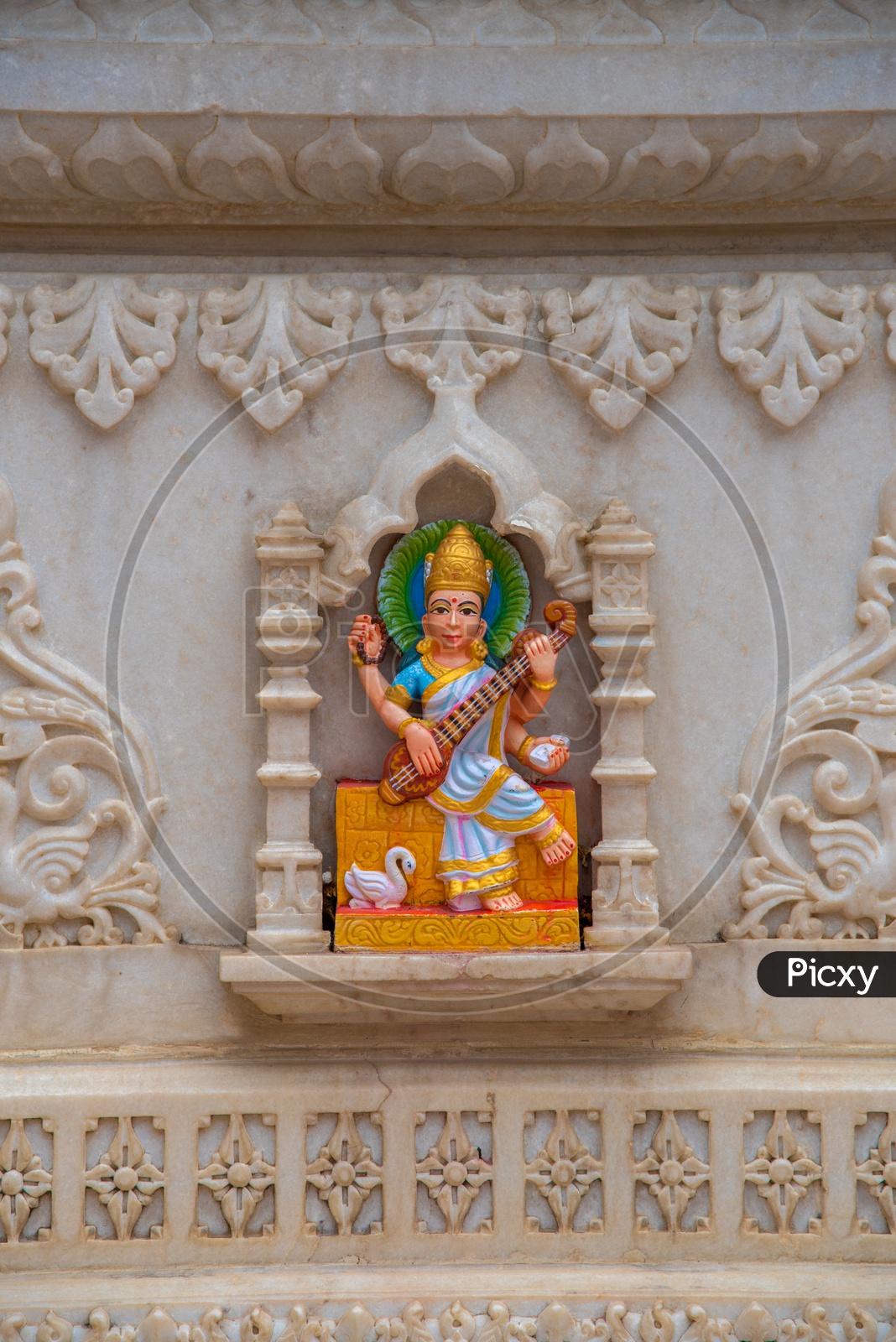 Indian Hindu Goddess Idols In Temple Architectures