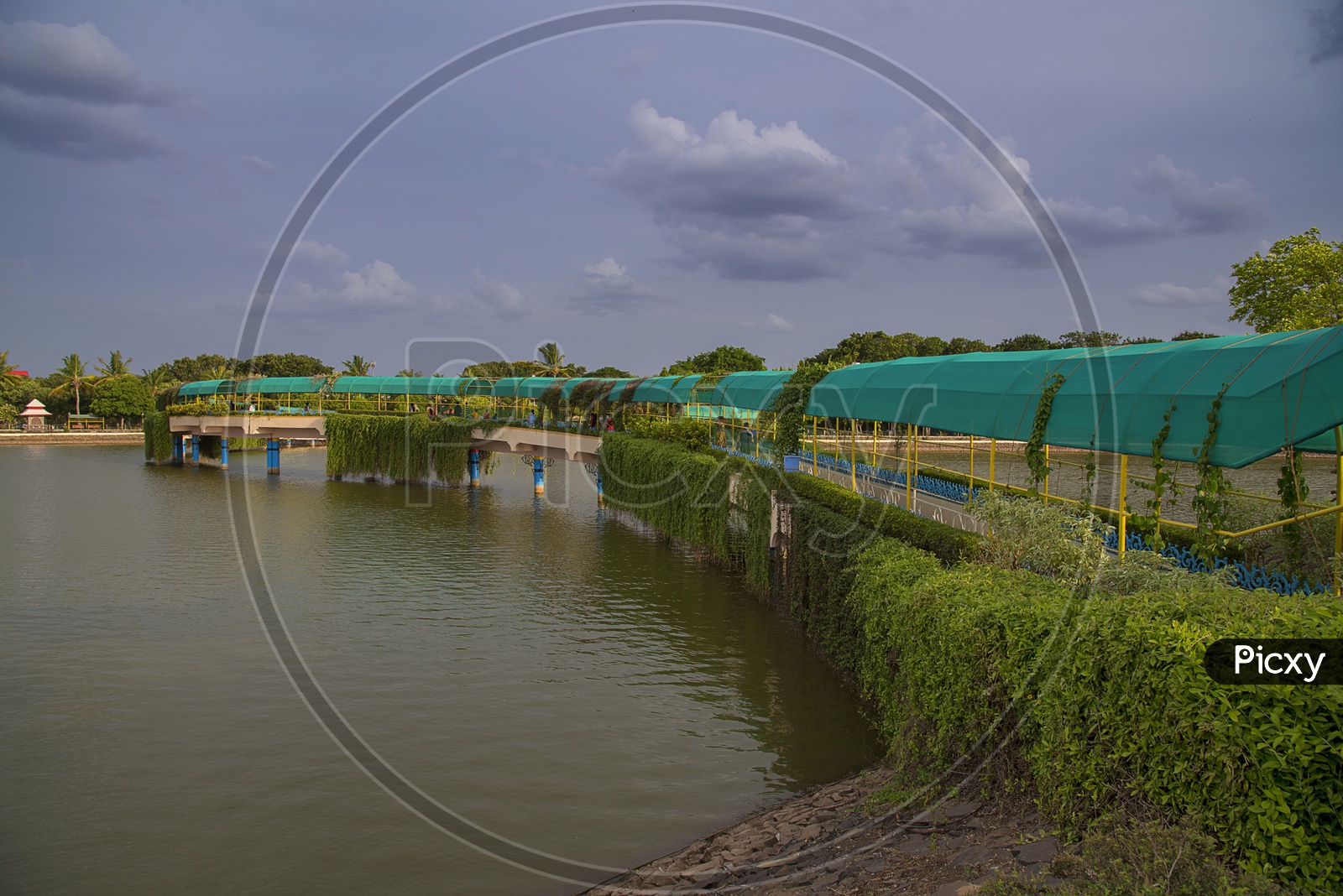 Pathway Over Water At Anand Sagar Shri Saint Gajanan Maharaj Sansthan Temple