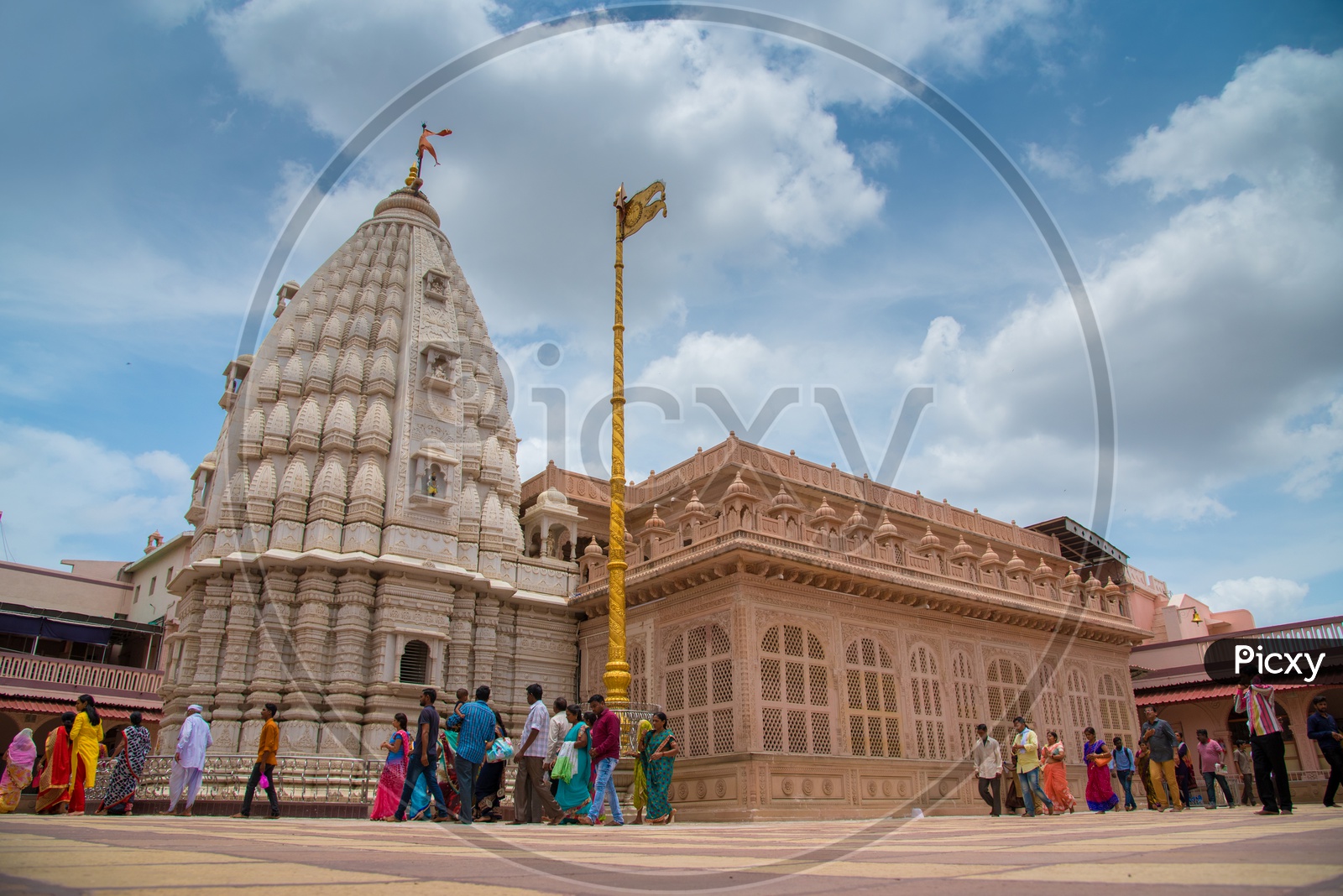 Tourists in Sri Saint Gajanan Maharaj Sansthan Temple For Worship