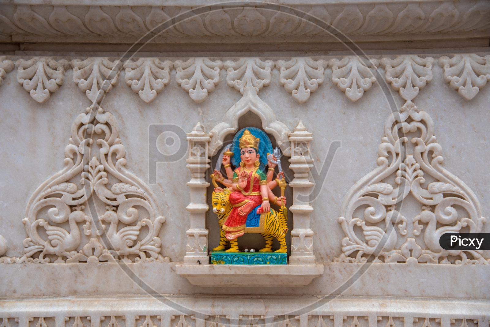 Indian Hindu Goddess Idols In Temple Architectures