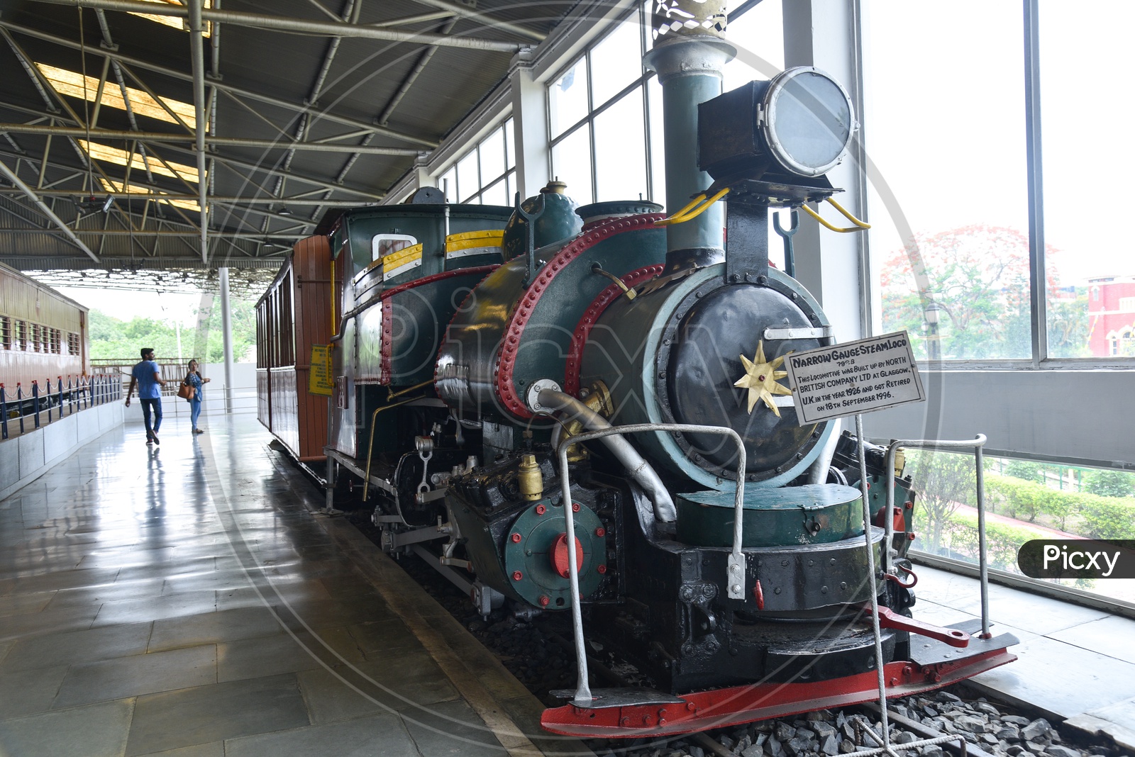 Old Narrow Gauge Loco Motive  Engine Model in Display At Rail Museum