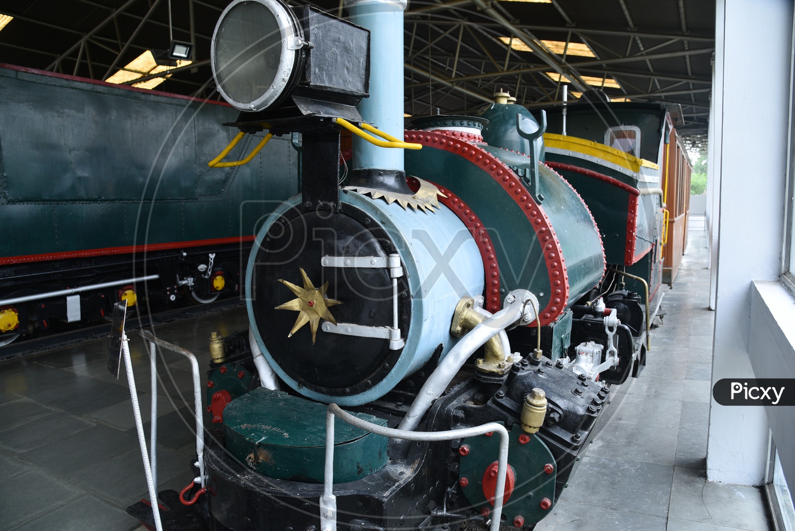 Cargo Or Goods Locomotive Engine Model in Display At Rail Museum