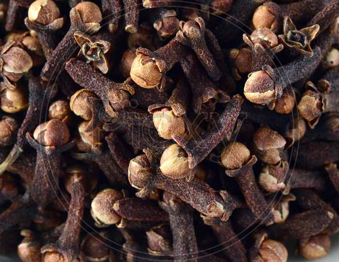 Indian Cloves Or Indian Spices Cloves Pile  Background