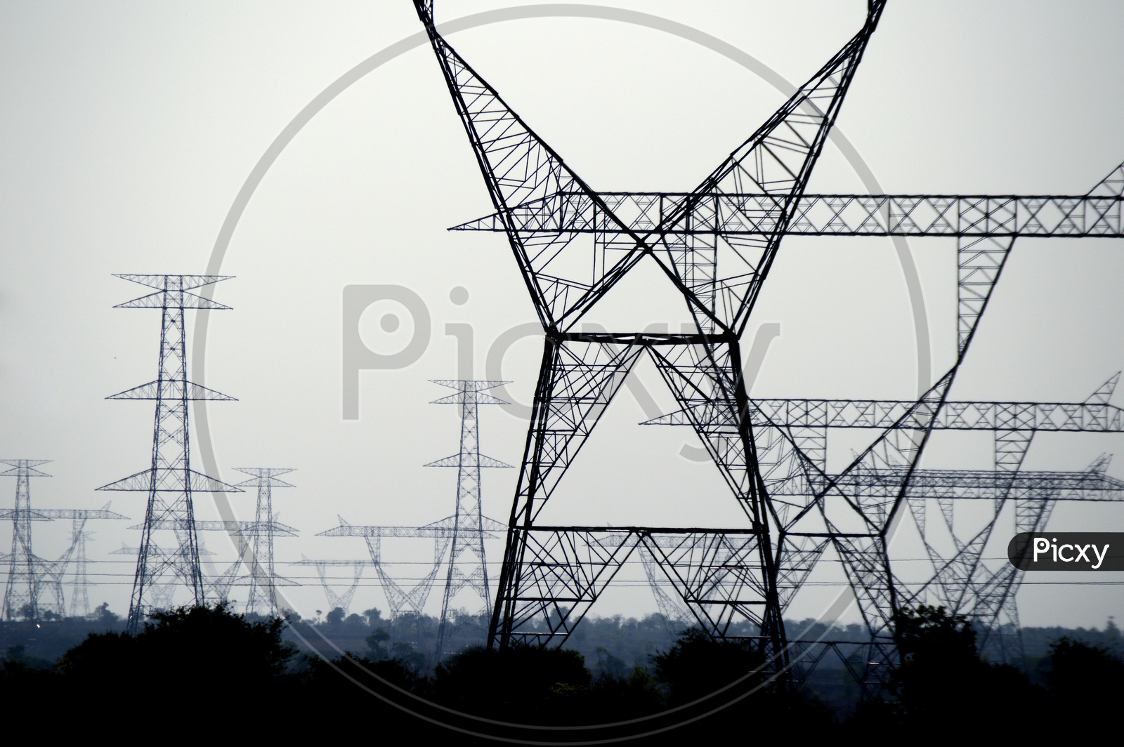 Hi tension electricity towers