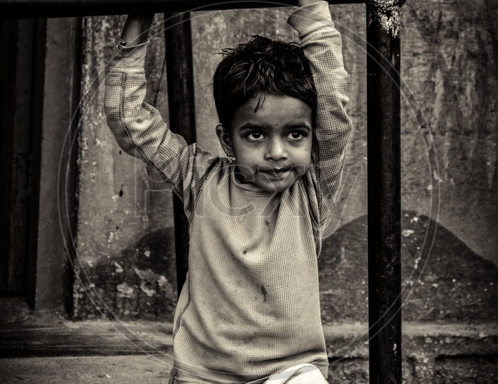 Kid at one of the schools in Hyderabad