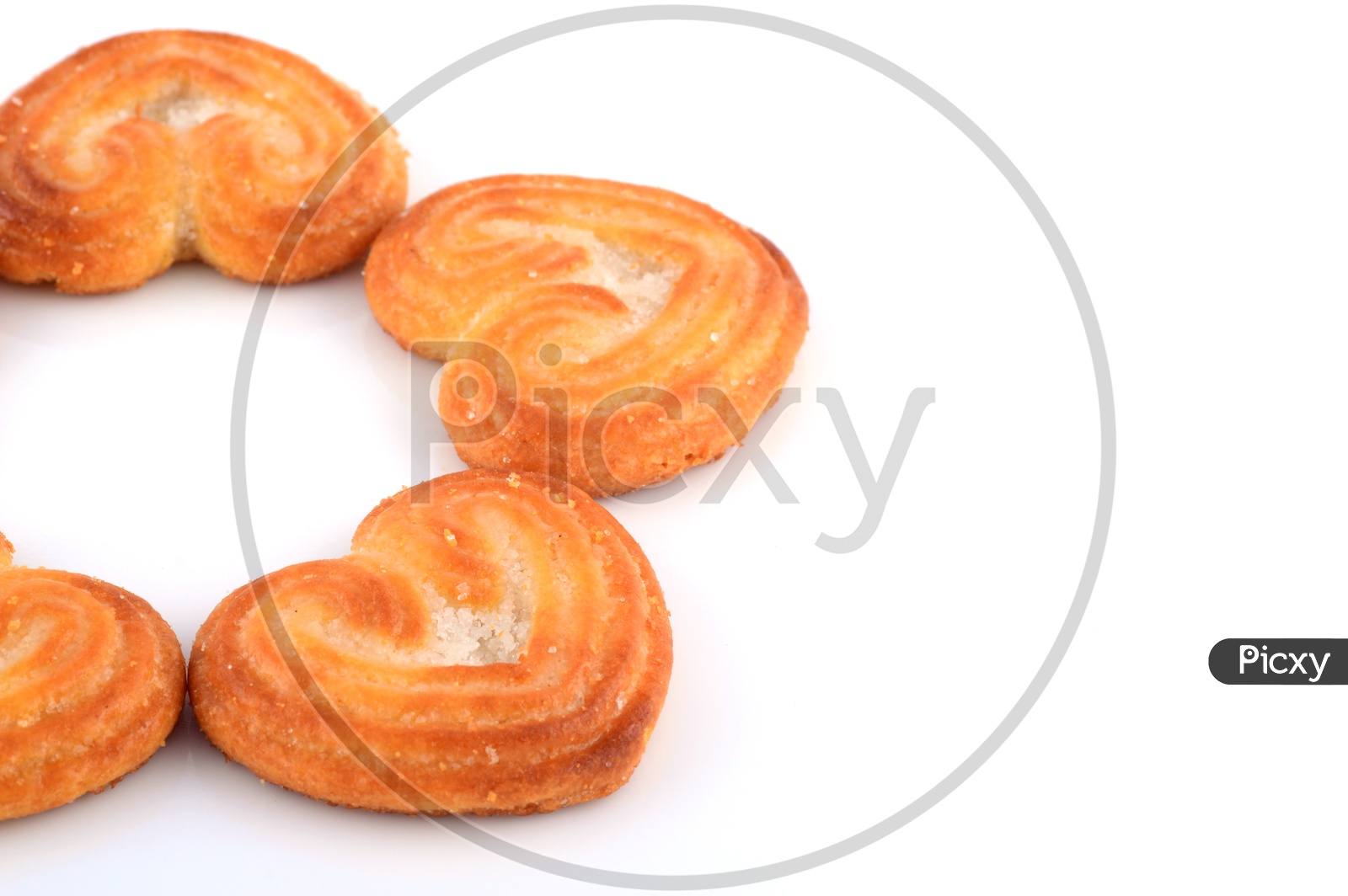 Heart shaped Biscuit (cookies) on white background