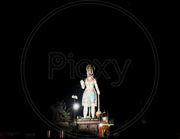 Big statue of Lord Hanuma in our village