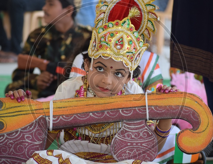 A Small Girl In Sraswathi Devi Getup  in an Event