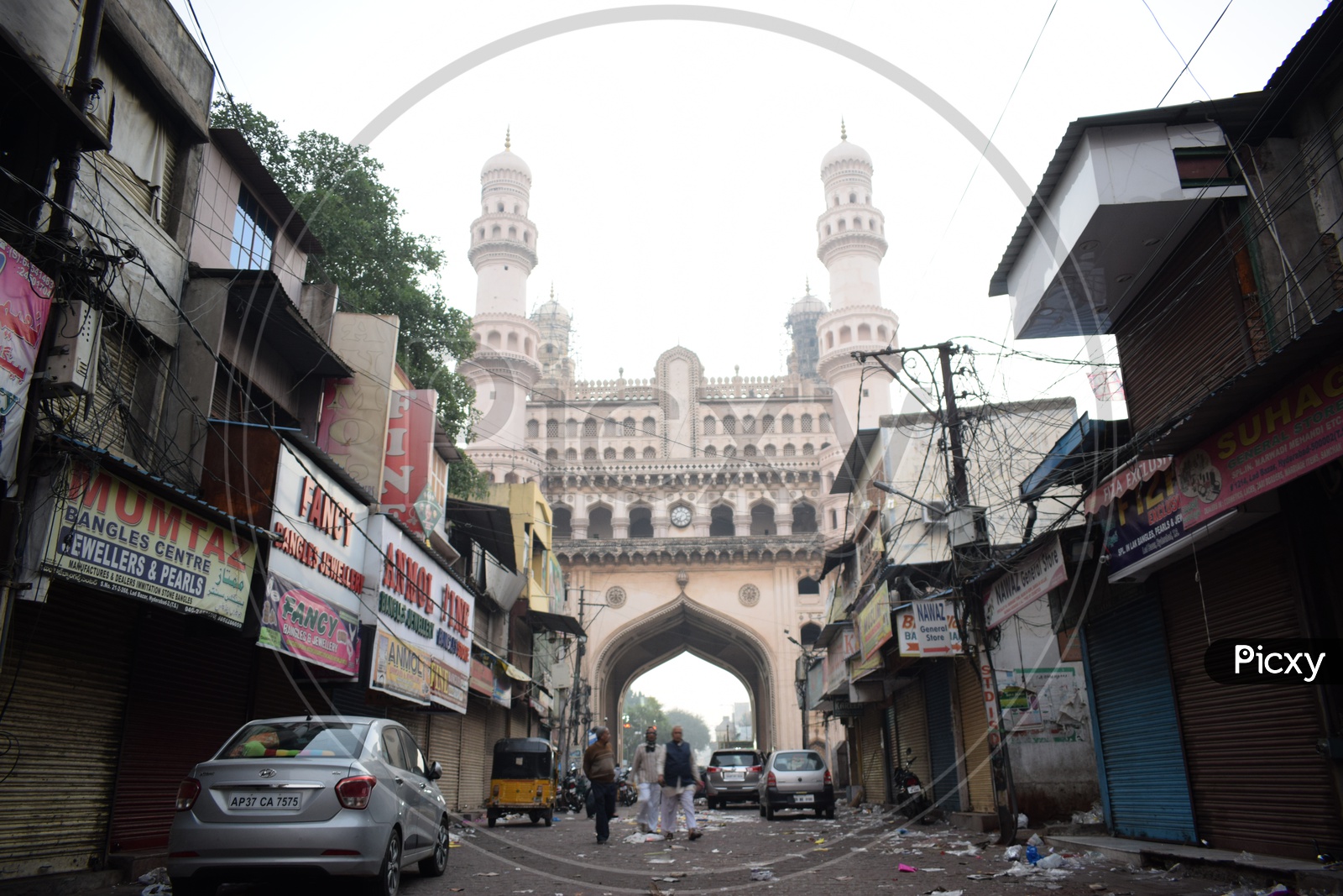 A View Of Charminar From The Streets Around The Charminar