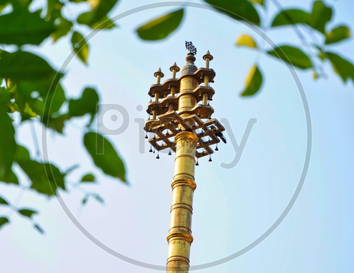 Dwajasthambham Or Kodimaram  Or Fla g Pole In a Hindu Temple