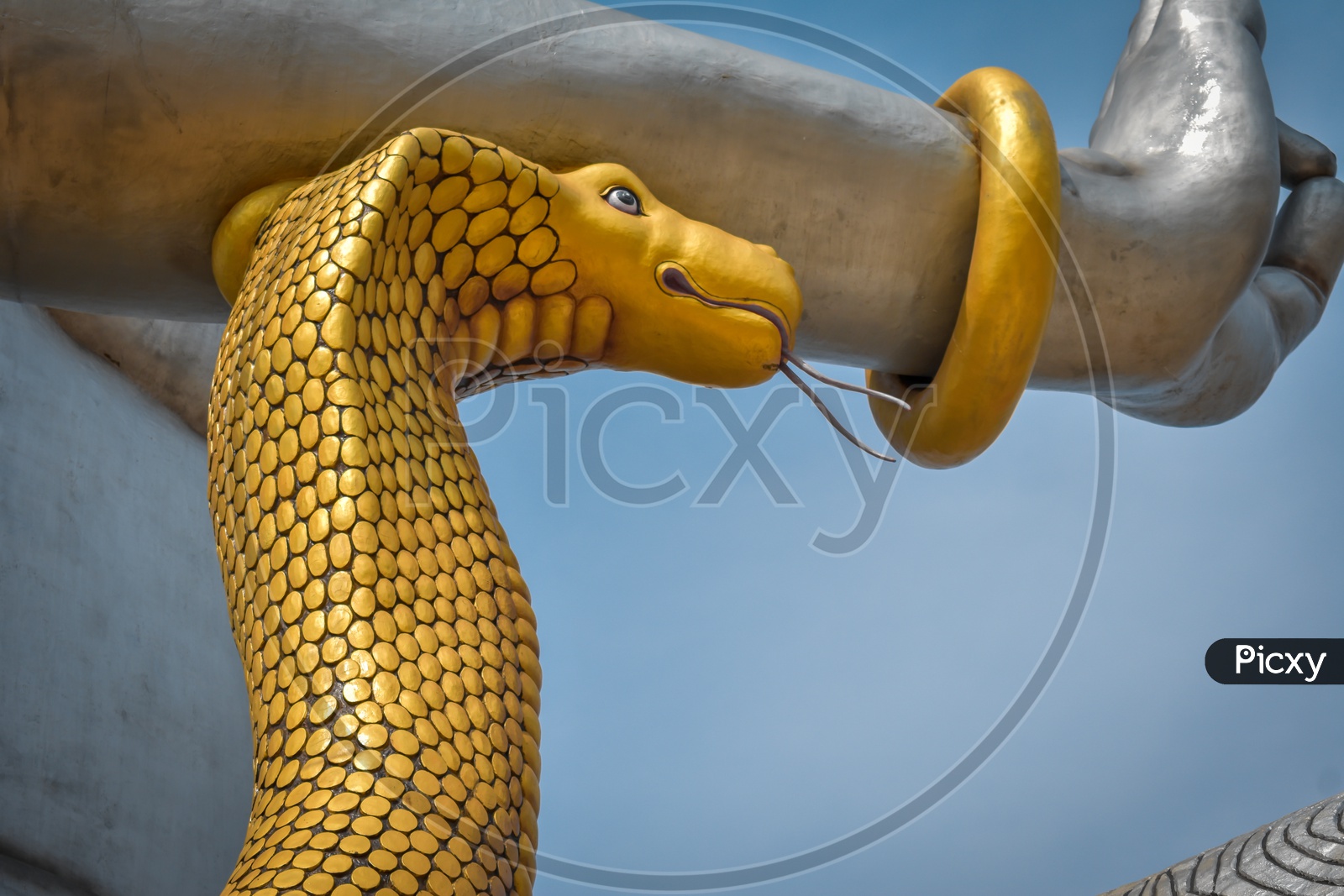 Snake around the Sivan's neck in Murudeshwar temple