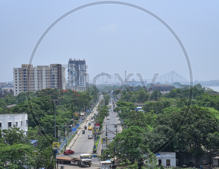 Aerial View Of Nabanna To Howrah Station Road