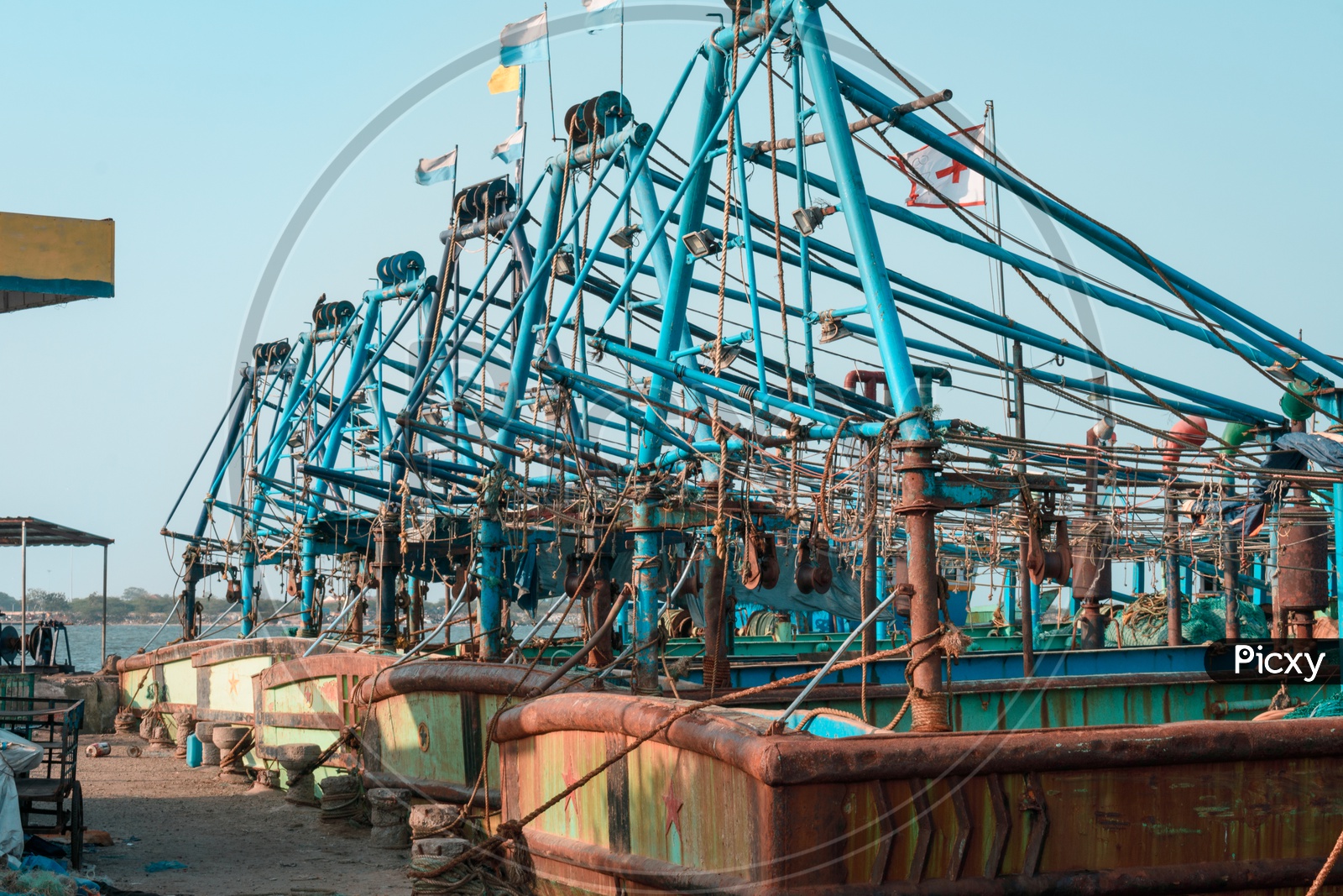 Fishing Boats in Tuticorin Fishing Harbour