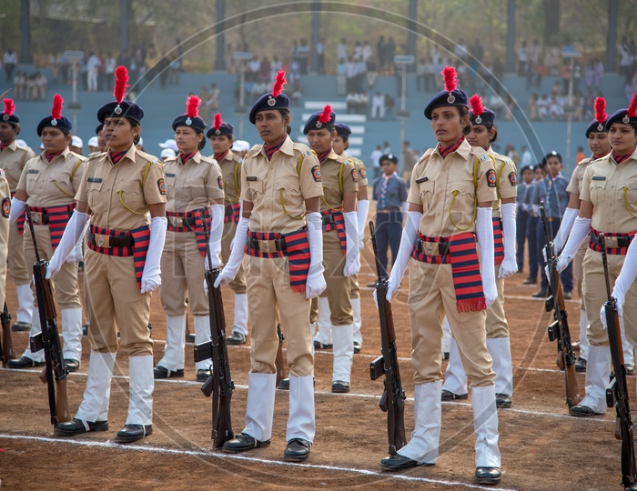 Maharashtra Cadet Woman  Police in The Independence Day Parade