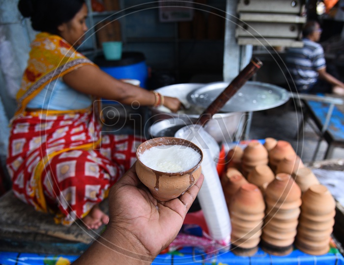 Matkha Lassi  or Lassi   Served in Clay Pot in Howrah