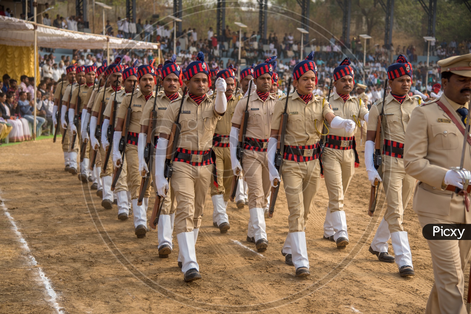 Maharashtra Cadet  Police Marching in Independence Day Parade