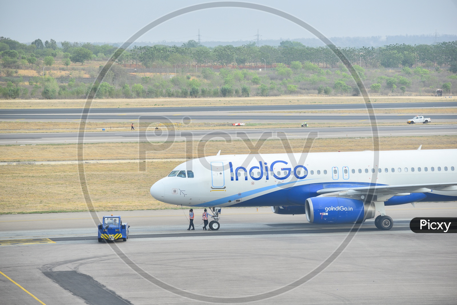 Indigo Flights Parked  In  An Airport