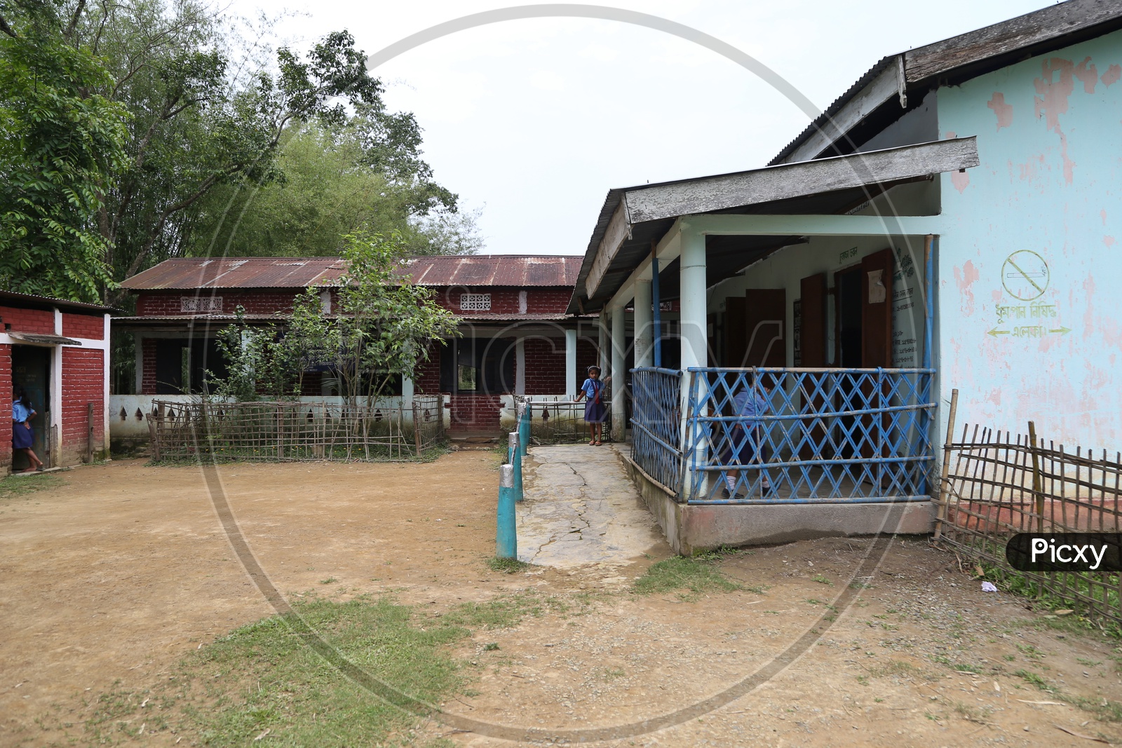 Rural Village School  And Its Compound