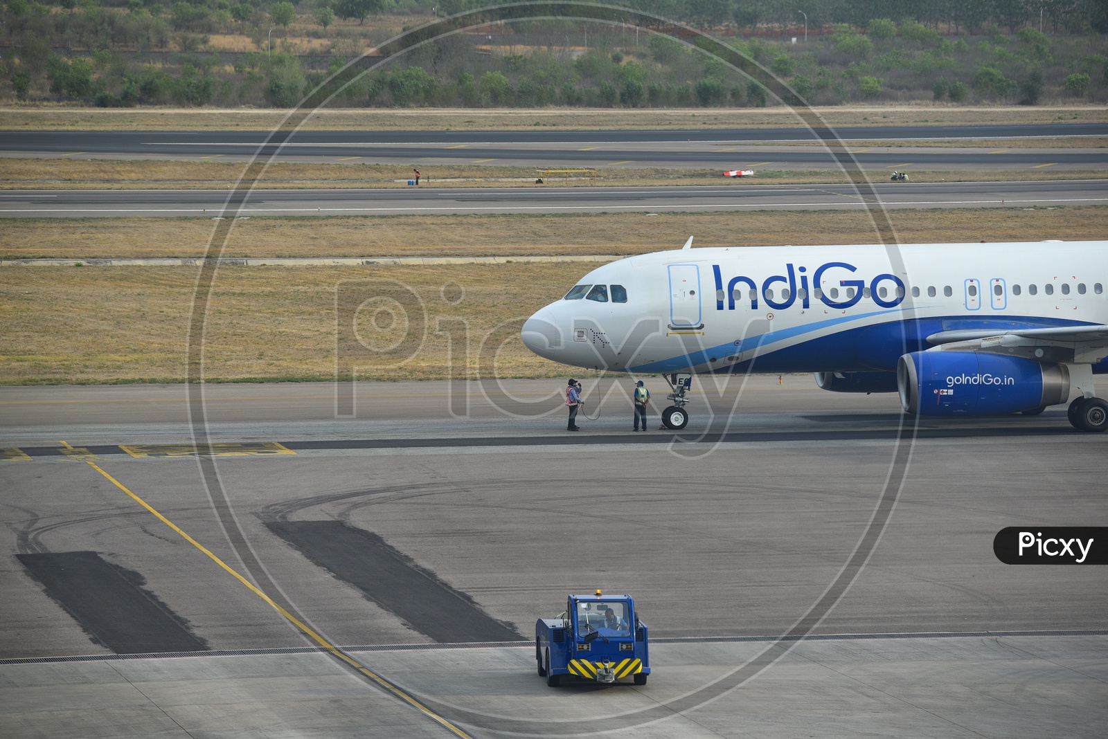 Indigo Flights Parked  In  An Airport