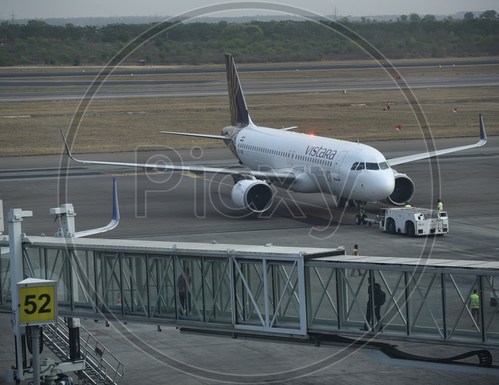 Vistara  Flight  Parked In  Airport