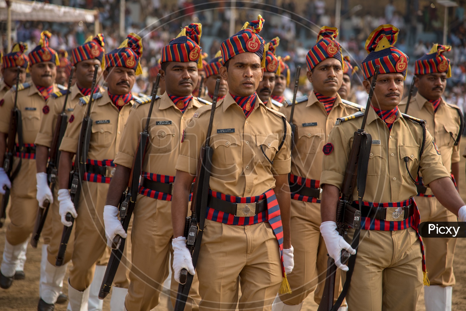 Maharashtra Cadet  Police  Marching   in  Independence Day  Parade