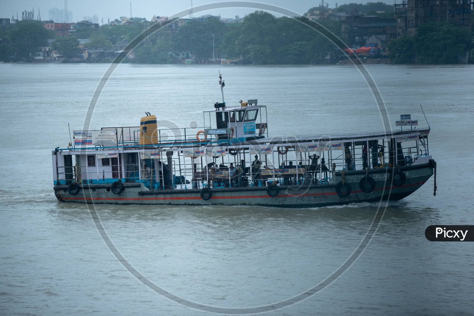 jetty Or Ferry  or  Steamer Boats In  Hooghly River  For Commuting  Or Transportation
