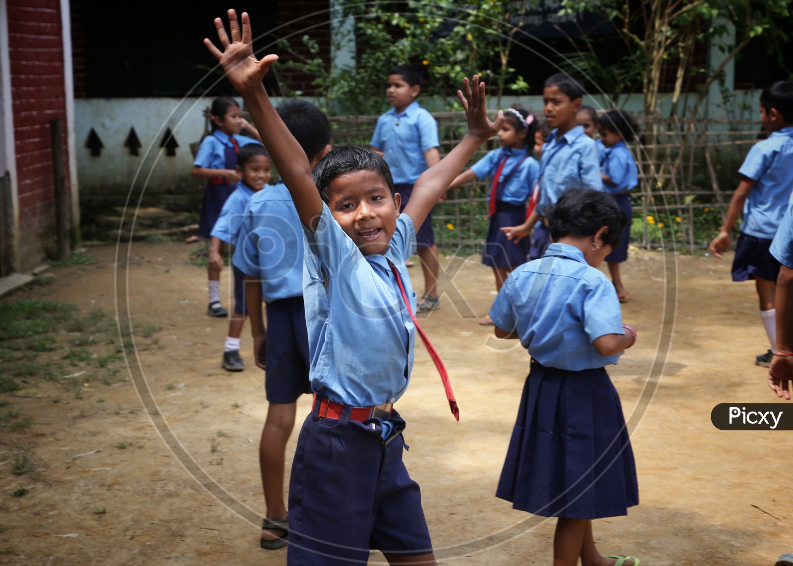 Image of School Students or School Children Wearing School Uniforms And ...