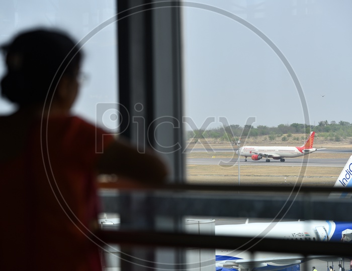 Air India  Flight  Parked In an  Airport