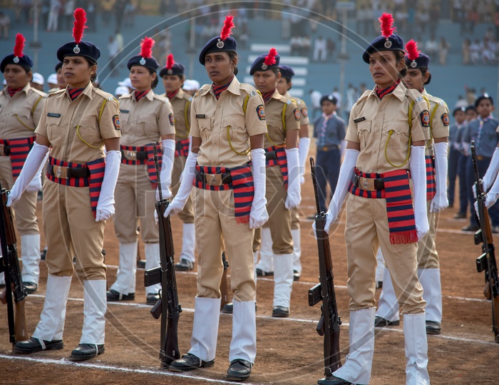 Maharashtra Cadet Woman  Police in The Independence Day Parade